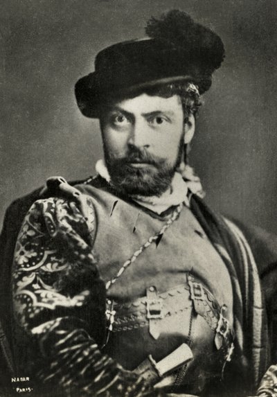 Porträtt av Jean Mounet Sully (fotografi) av Paul Nadar