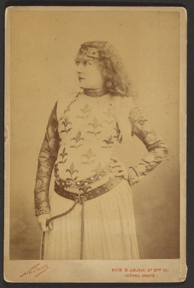 Sarah Bernhardt som Lady Macbeth av Paul Nadar