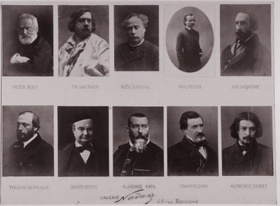 Tio porträtt av Paul Nadar (s/v foto) av Paul Nadar