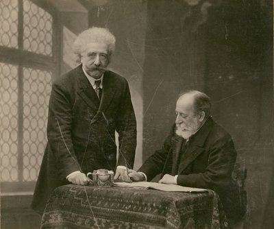 [Två män i interiör, troligen René Thorel och Hollman] av Paul Nadar