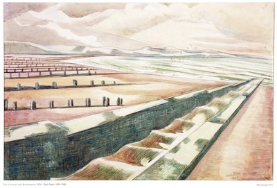Kanal och vågbrytare av Paul Nash