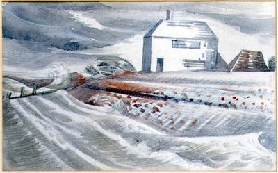 Hus vid havet, Dymchurch, Kent av Paul Nash
