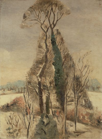 Iver Heath in the Snow (olja på duk) av Paul Nash
