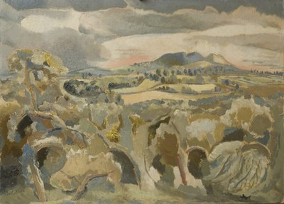 Landskap av Malvern Distance av Paul Nash