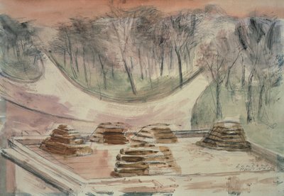 London Park, Marble Arch Defense av Paul Nash