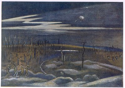 Meadow with Copse, från British Artists at the Front, Fortsättning av västfronten, del tre, Paul Nash av Paul Nash