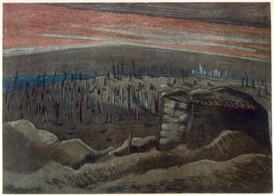 Sanctuary Wood, från British Artists at the Front, Fortsättning av västfronten, del tre, Paul Nash av Paul Nash
