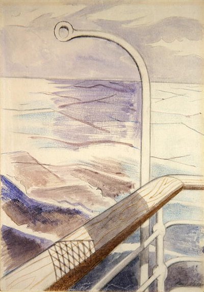 Shiprail (penna och akvarell på papper) av Paul Nash