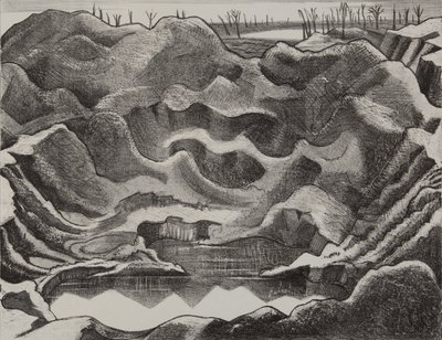 Gruvkratern, Hill 60, Ypres-sänkan av Paul Nash
