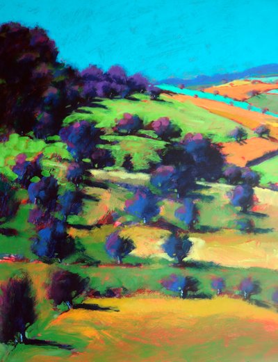 Barrowwake Looking Northwest (Detail #2), 2025 (akryl på kartong) av Paul Powis