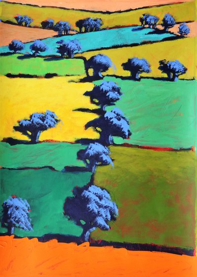 Black Moor, 2021 (akryl på papper) av Paul Powis