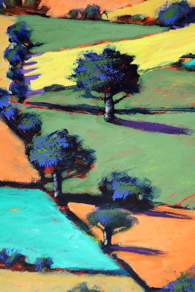 Burcome close up 1 (akryl ombord) av Paul Powis