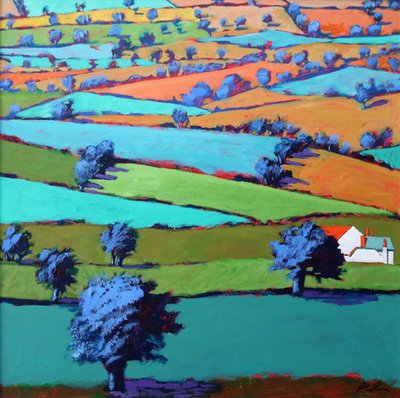 Nära Sidmouth (akryl ombord) av Paul Powis
