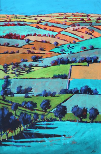 Rodge Hill (akryl ombord) av Paul Powis
