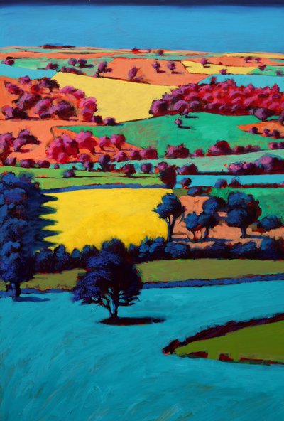 Teme Valley III (akryl ombord) av Paul Powis