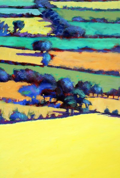 Vitbladig ek närbild 2 (akryl ombord) av Paul Powis