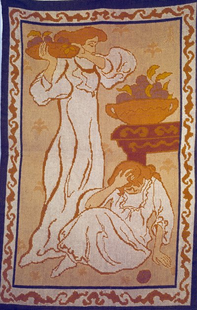 Women in White Tapestry av Paul Ranson (1864-1909) 1900-talets Paris, kommunalt museum för modern konst av Paul Elie Ranson