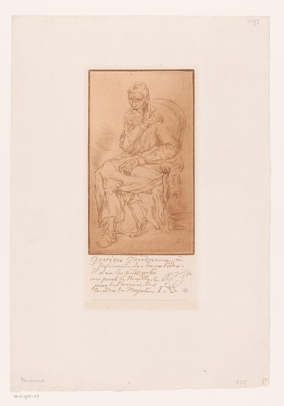 Porträtt av en okänd man Ancien gendarme (...) av Napoleon I av Paul  Renouard