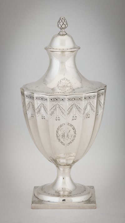 Sockerurna, ca 1795 (silver) av Paul Revere