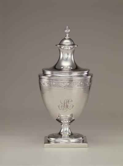 Sockerskål med lock, c.1795 av Paul Revere