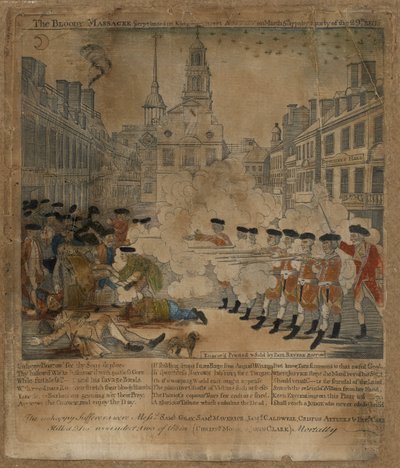 Den blodiga massakern av Paul Revere