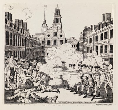 Den blodiga massakern av Paul Revere