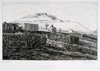 Fort du Mont Valerien, Paris segrar, 1870-1871 av Paul Roux