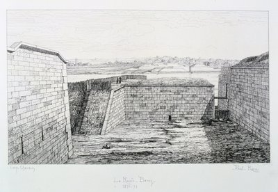 La Rapee-Bercy, belägringen av Paris, 1870-1871. av Paul Roux