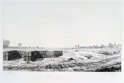 Preussiskt batteri, belägringen av Paris, 1870-1871 av Paul Roux