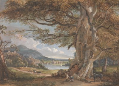 Bridgnorth (kroppsfärg, akvarell, krita och grafit på papper) av Paul Sandby