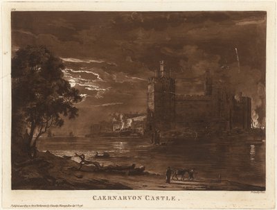 Caernarvon Castle (natt) av Paul Sandby