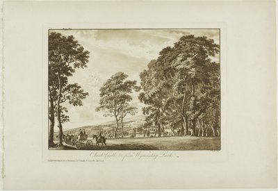 Chirk Castle och ca. från Wynnstay Park av Paul Sandby