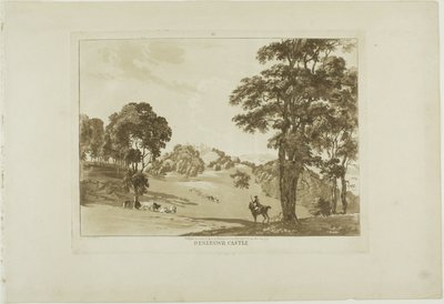Denefawr Castle, plansch elva från Twelve Views in Wales av Paul Sandby
