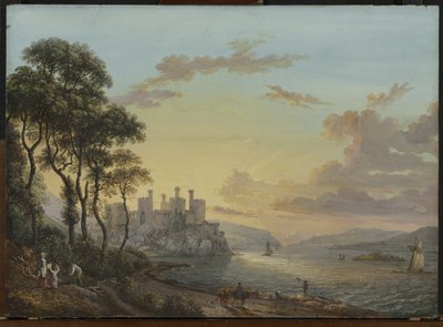 Vy över Conway Castle, Wales av Paul Sandby