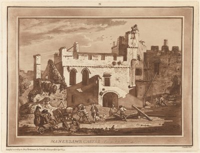 Manerbawr Castle från Inward Court av Paul Sandby