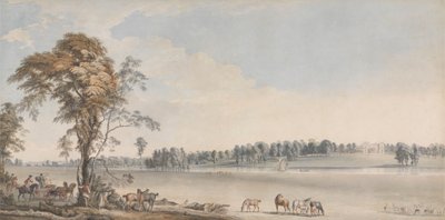North West View of Wakefield Lodge i Whittlebury Forest, Northamptonshire av Paul Sandby