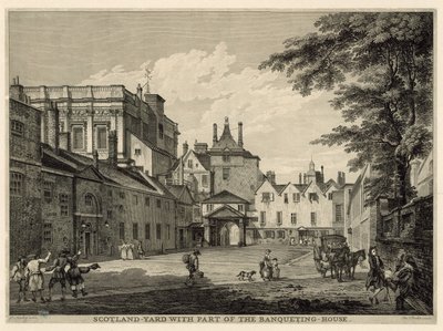 Scotland Yard med en del av Banketthuset av Paul Sandby