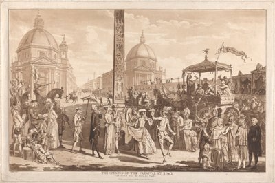 Invigningen av karnevalen i Rom av Paul Sandby