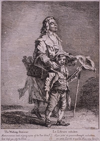 "The Walking Stationer", Cries of London, 1760 av Paul Sandby