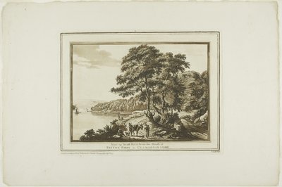 Se upp Neath River från huset vid Briton Ferry i Glamorgan Shire, från tolv vyer i Aquatinta från teckningar tagna på plats i södra Wales av Paul Sandby