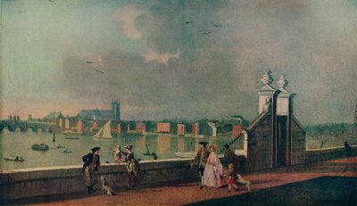 Utsikt från terrassen i Old Somerset House, c1770 av Paul Sandby