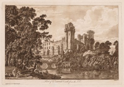 Utsikt över Warwick Castle: En del av Warwick Castle från sydost av Paul Sandby