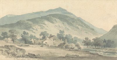 Landskap vid Beddgelert, norra Wales av Paul Sandby Munn