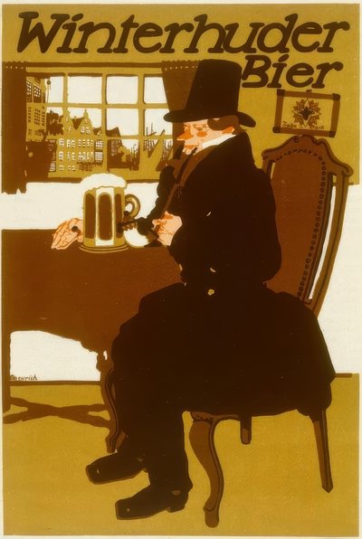 Winterhuder öl av Paul Scheurich