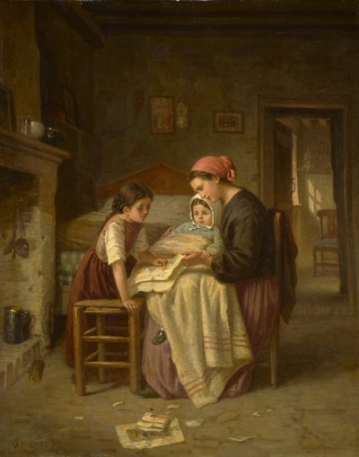 Det sjuka barnet, ca 1870-75 av Paul Seignac