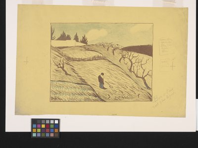 La Fin Du Jour (Slutet på dagen) (färglitografi) av Paul Sérusier