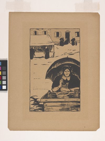 Gatuförsäljaren (färglitografi) av Paul Sérusier
