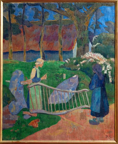 La barriere fleurie, Le Pouldu, Finisterre (målning på duk) av Paul Serusier