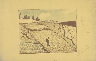 La fin du jour (Slutet på dagen) 1893 (färg litho) av Paul Sérusier