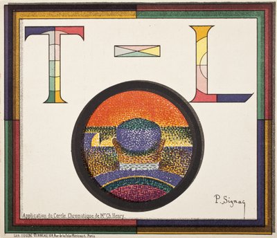 Tillämpning av herr Charles Henrys kromatiska cirkel av Paul Signac